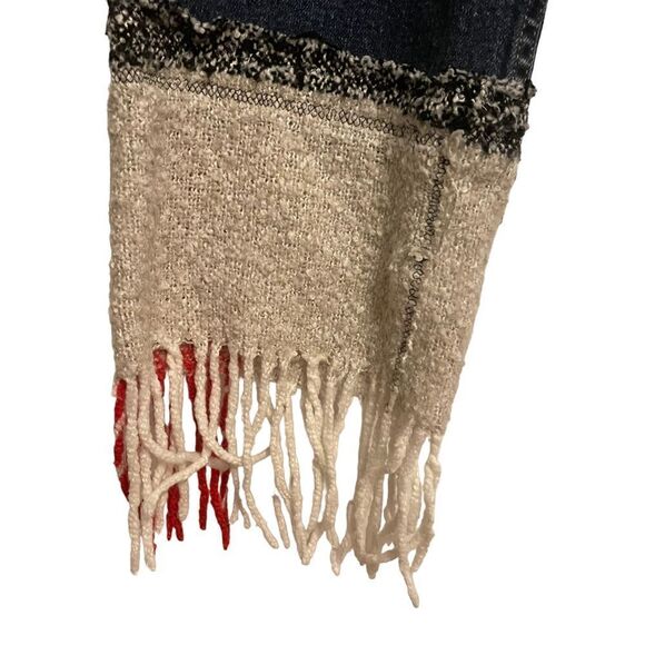 Levis 514 Straight Dark Denim Fringe Ankle Jeans Size 30 - Picture 6 of 8
